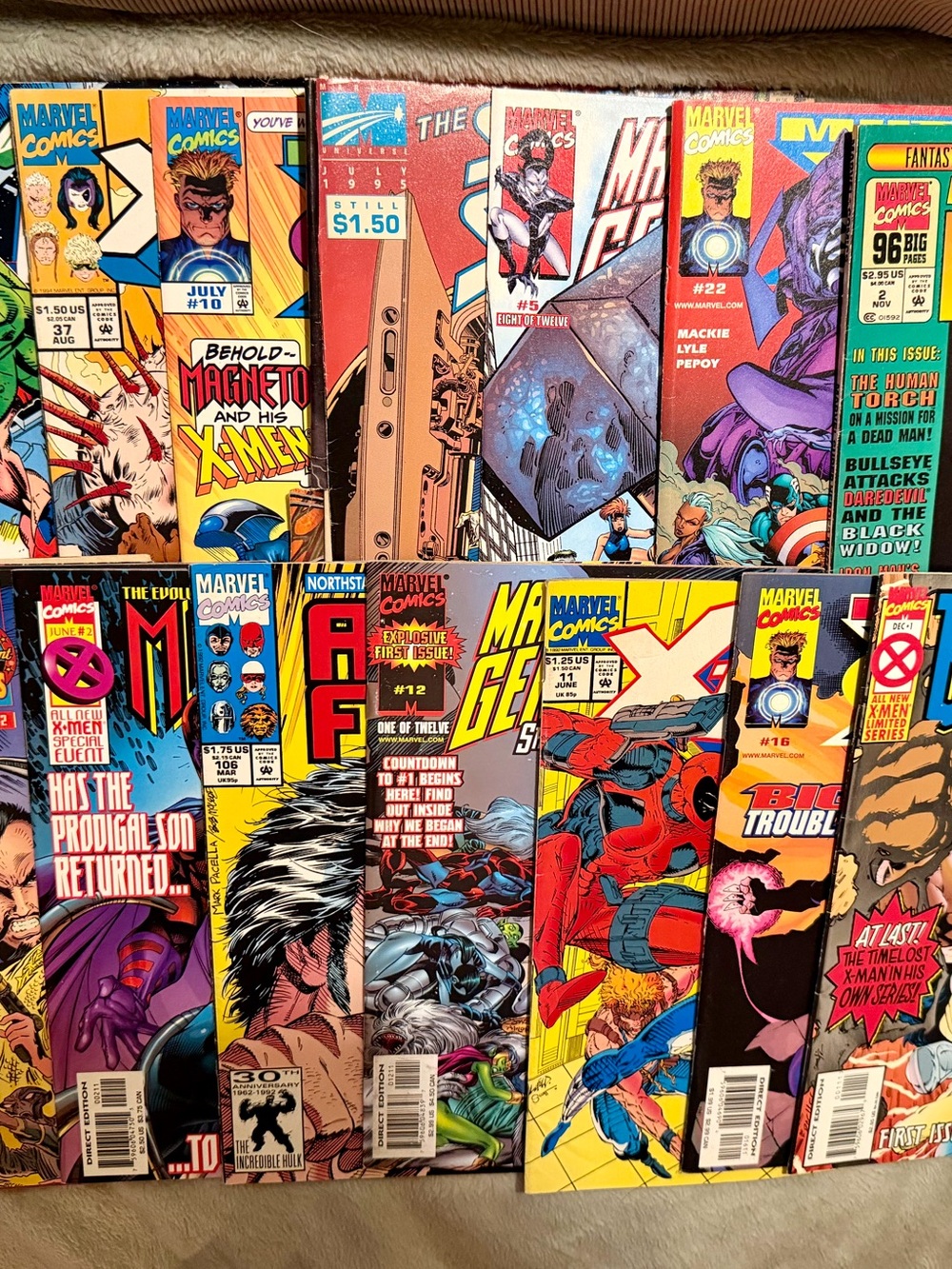 VTG 90s Marvel Comics Readers Lot of (18) Comic Books